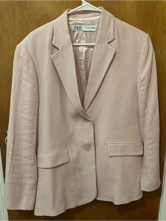 Zara Jackets & Blazers - ZARA Light Pink Single-Breasted Tailored Blazer